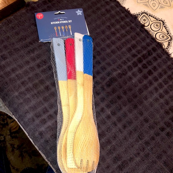 Colorful Bamboo Kitchen Utensil Set - Picture 2 of 7